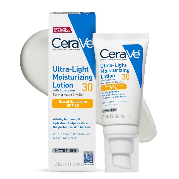 CeraVe Ultra-Light Moisturizing Lotion With SPF 30, Daily